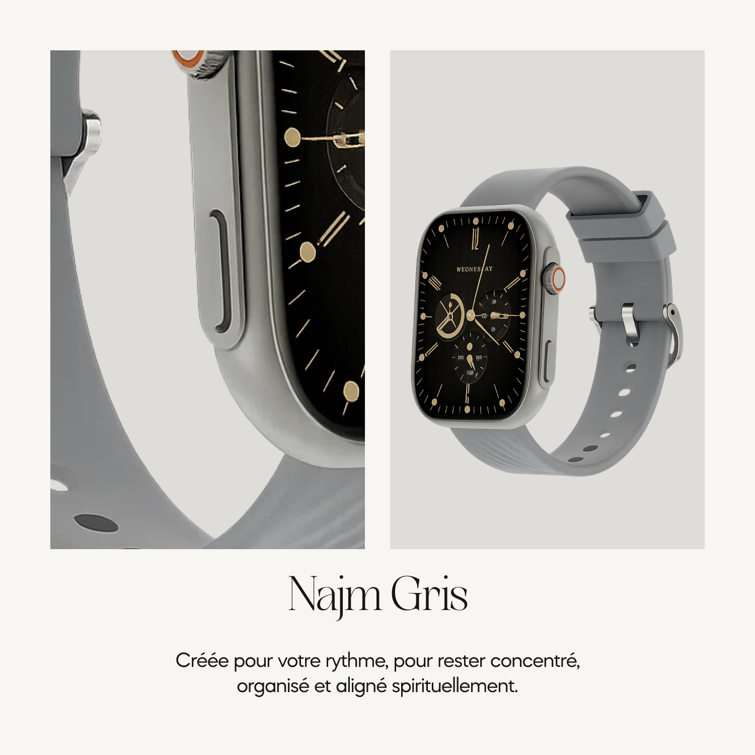 Montre connecté Najm Gris