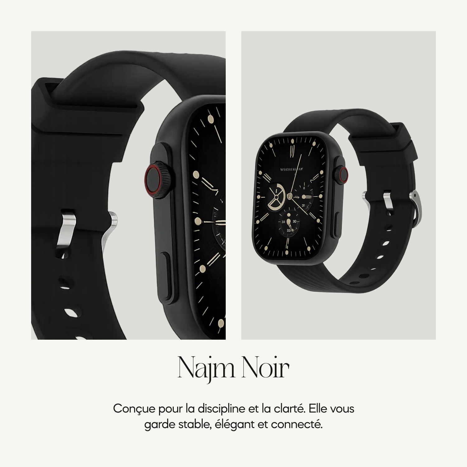 Montre connecté Najm Noir