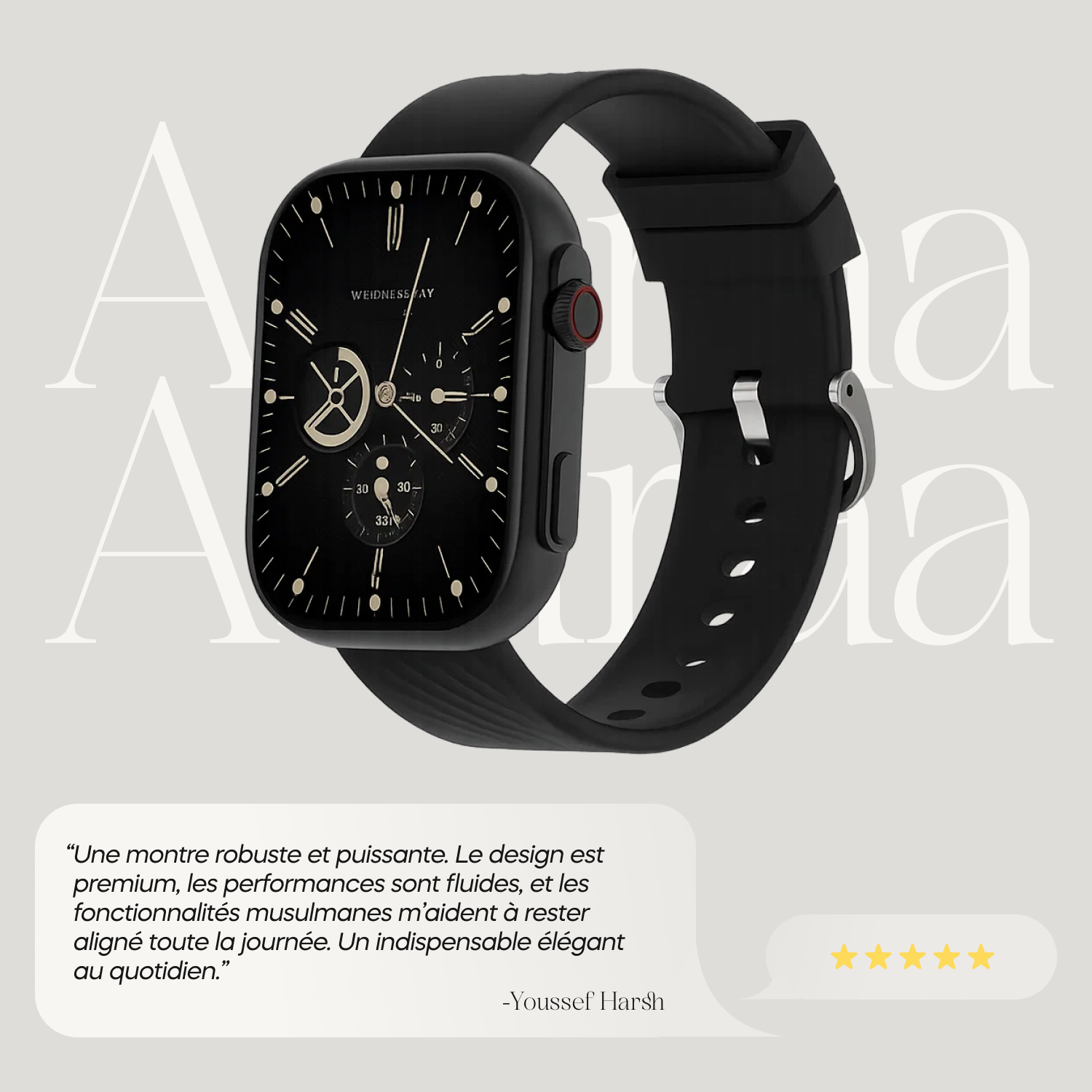 Montre connecté Najm Noir