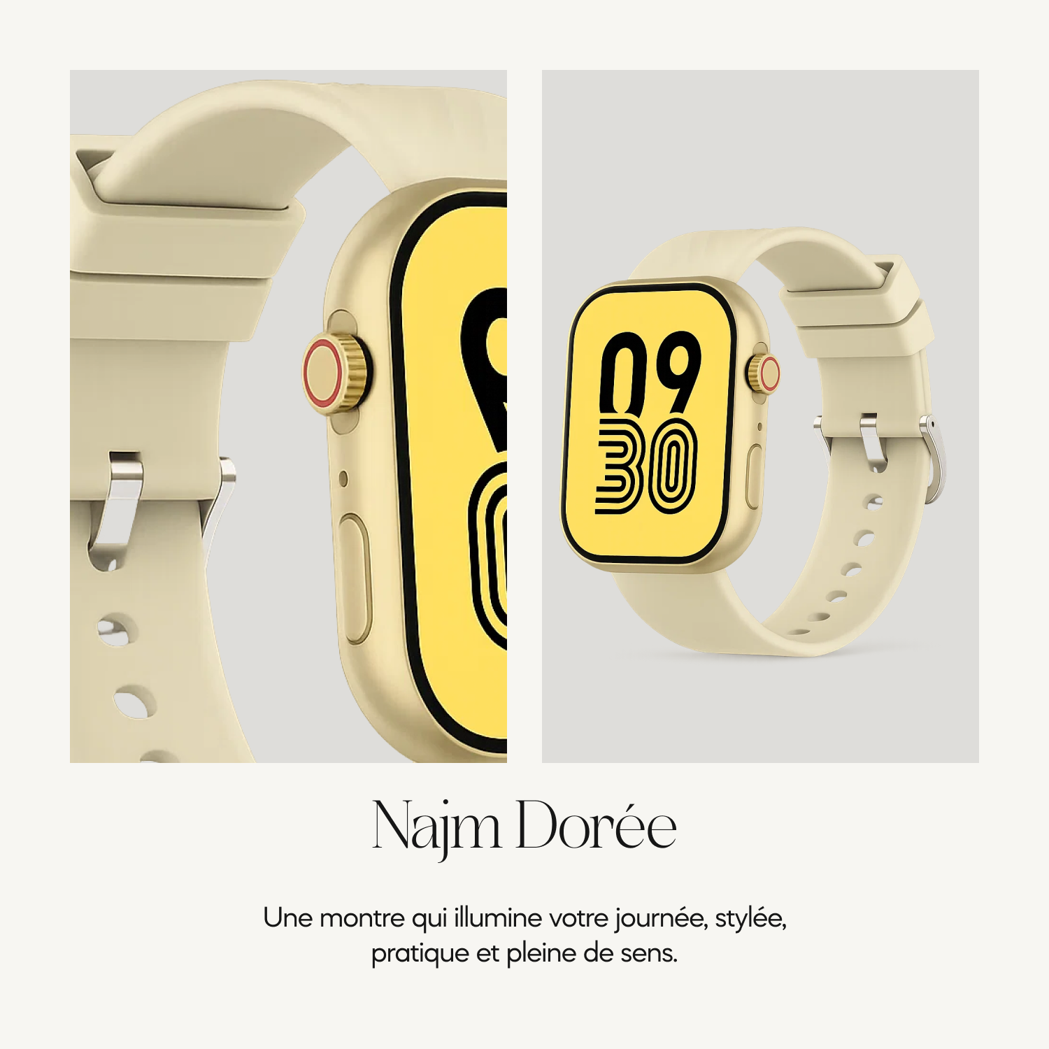 Montre connecté Najm Dorée