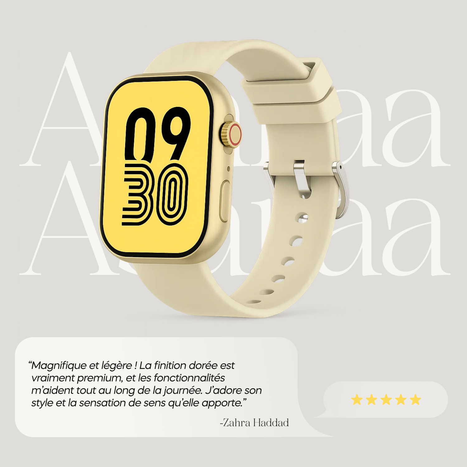 Montre connecté Najm Dorée