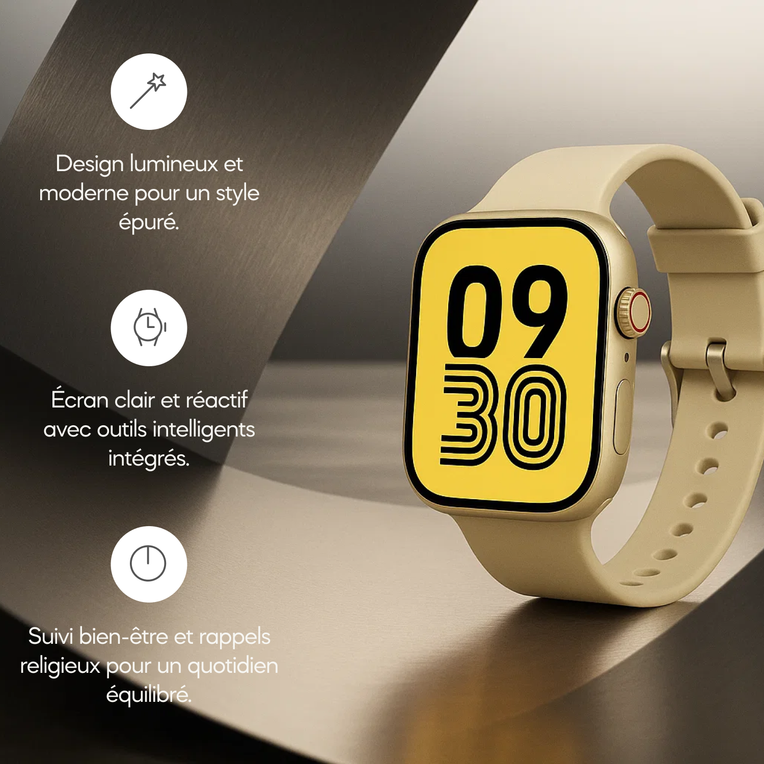 Montre connecté Najm Dorée